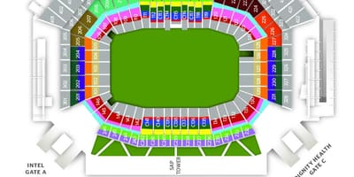 Mapa de levi estádio do portão