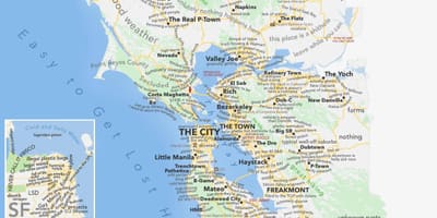 San Francisco áreas de mapa