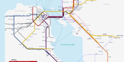 San Fran mapa do metropolitano