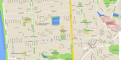 Mapa do pôr-do-distrito de são Francisco