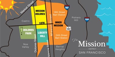 Mapa do bairro mission de são Francisco