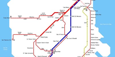SF muni trem mapa