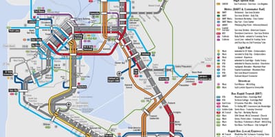 São Francisco de transporte de massa mapa