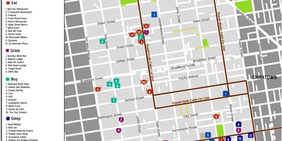 Mapa de nob hill, em são Francisco
