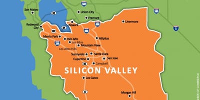 O vale do silício no mapa