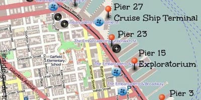 Mapa do pier 27 San Francisco