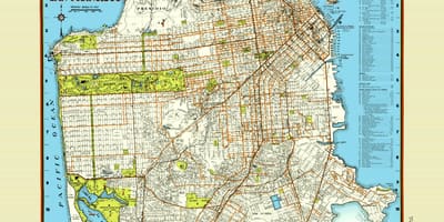 Mapa da rua são Francisco cartaz