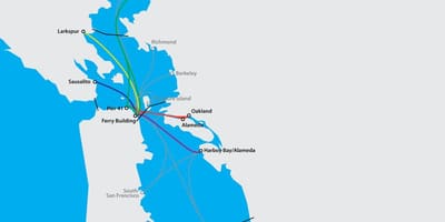 Baía de são Francisco ferry mapa