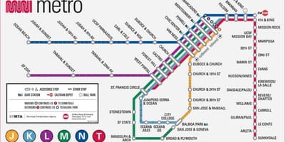 San Fran mapa do metrô