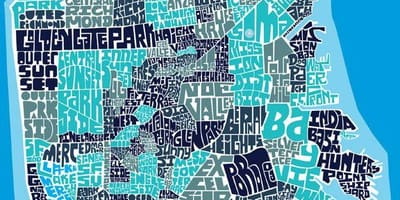 São Francisco mapa arte de parede