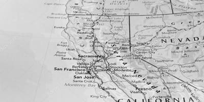 Preto e branco mapa de são Francisco