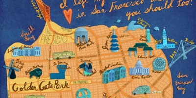 Mapa de San Francisco ilustração