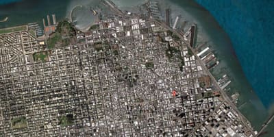Mapa de são Francisco de satélite