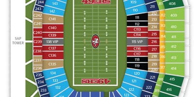 Mapa de San Francisco 49ers estádio