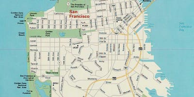 Mapa de San Francisco principais atrações