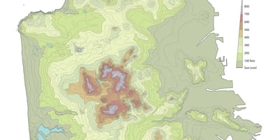 San Francisco, mapa topográfico