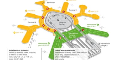 SFO terminal 2 portão mapa