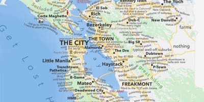 Mapa da cidade de silício